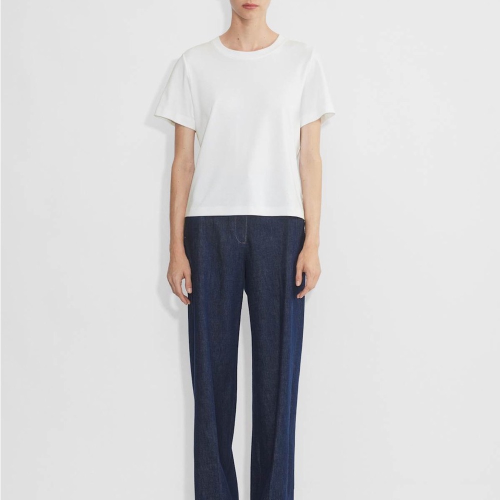 Babaton White Short Sleeve Tee